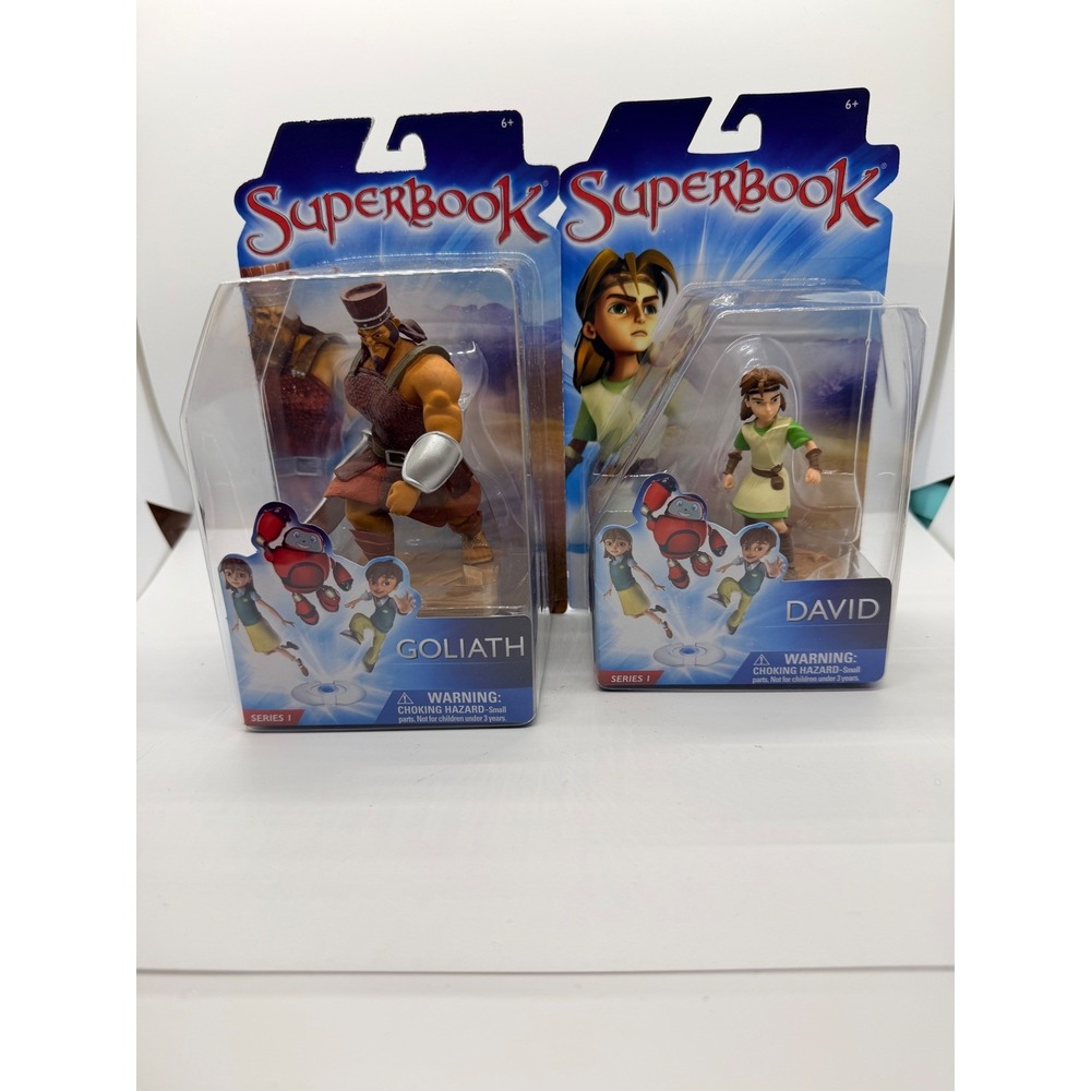 CBN Superbook Series 1 David and Goliath Action Figure Set 2014 New NIB
